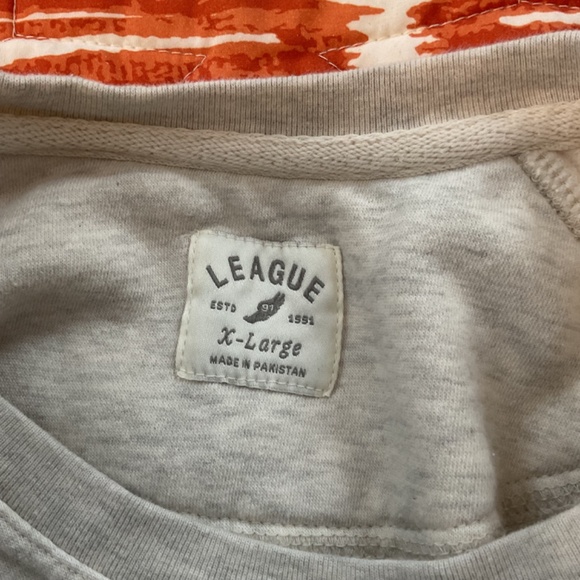 Vtg League Yale Bulldogs Pullover Crewneck XL Collegiate Sweatshirt Embroidery - Picture 7 of 7